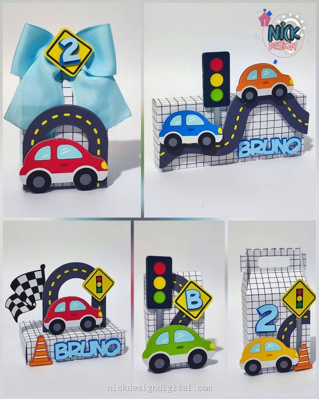 Carrinhos Coloridos - Kit Festa Pronta - Imagem 1