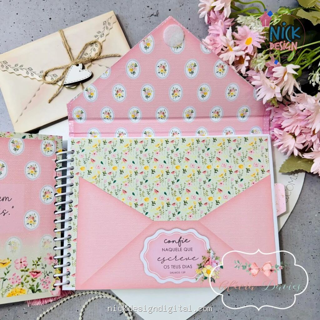 Arte caderno envelope Cartas para Deus - Doce Primavera - Imagem 6