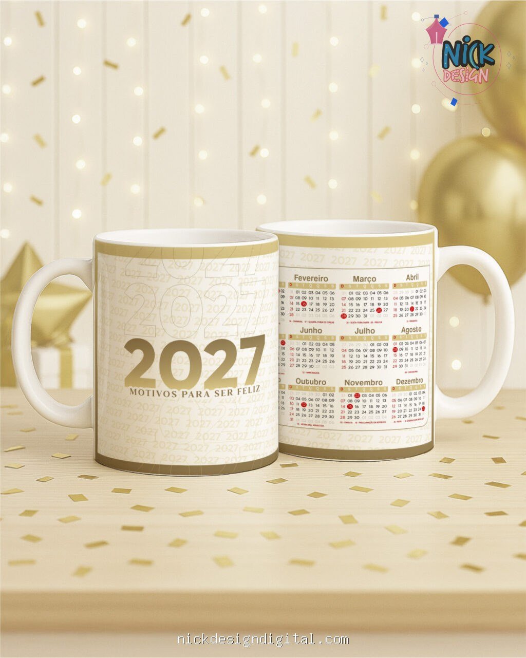 Ano Novo - Calendário 2027 (Artes Canecas) - Imagem 8