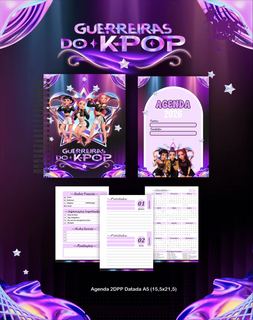 BOX Guerreiras do K-Pop - Escolar 2026 (Pamella) - Imagem 7