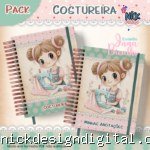 PACK Caderno A5 Costureira + Caderno A5 Controle de Pedidos Costureira