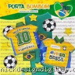 Porta Bombom Camiseta Copa do Mundo