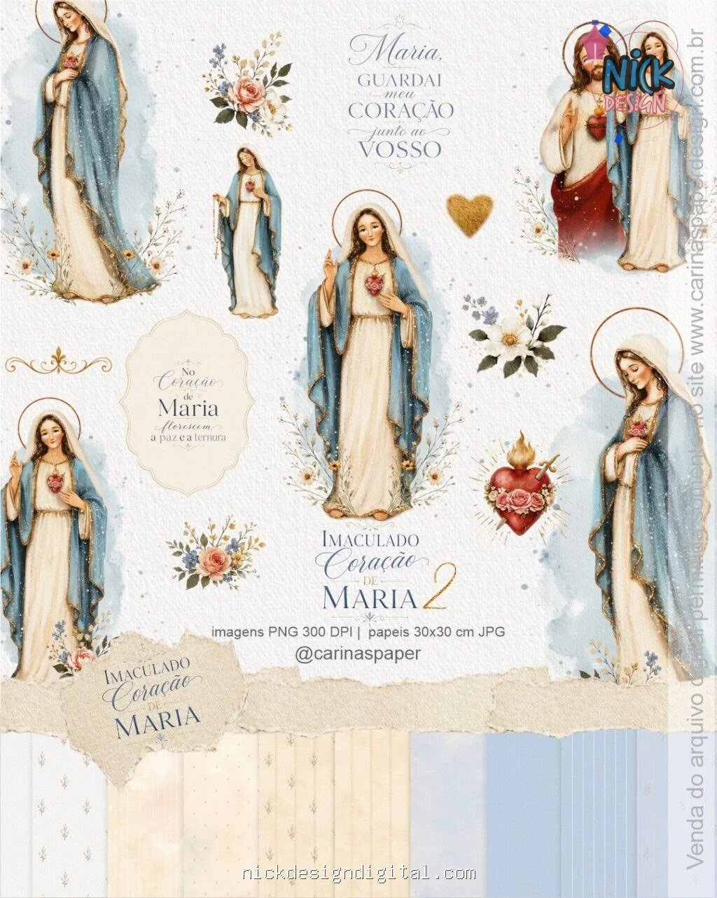 Ilustrações Imaculado Coração de Maria 2 - Imagem 1