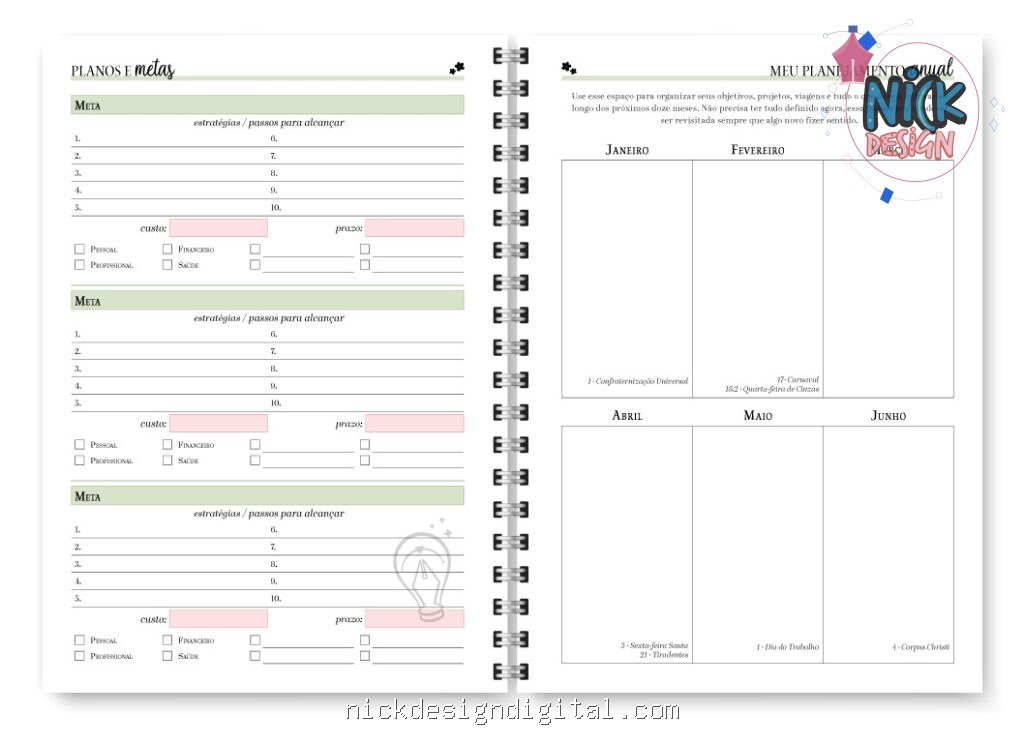 Miolo Planner Spring 2027 (Trilha de Papel) - Imagem 5