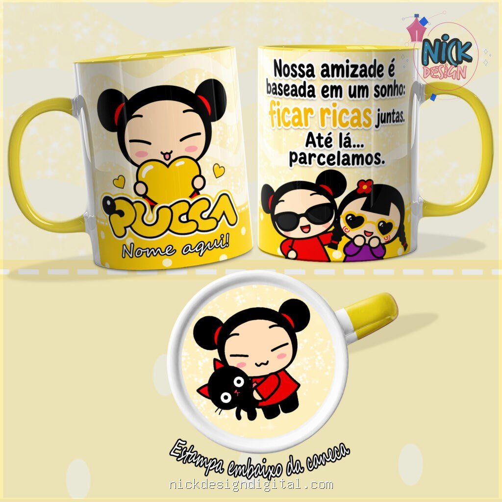 Pucca Amigas + Estampa Exclusiva para o Fundo da Caneca - Imagem 2