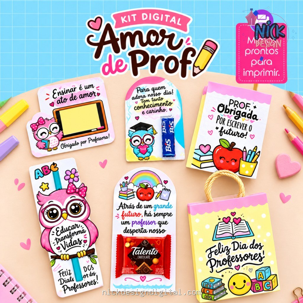 Kit Amor de Prof - Dia dos Professores - Imagem 1