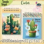 Caderno Colegial Para Colorir Cactos (Jana Bicalho)