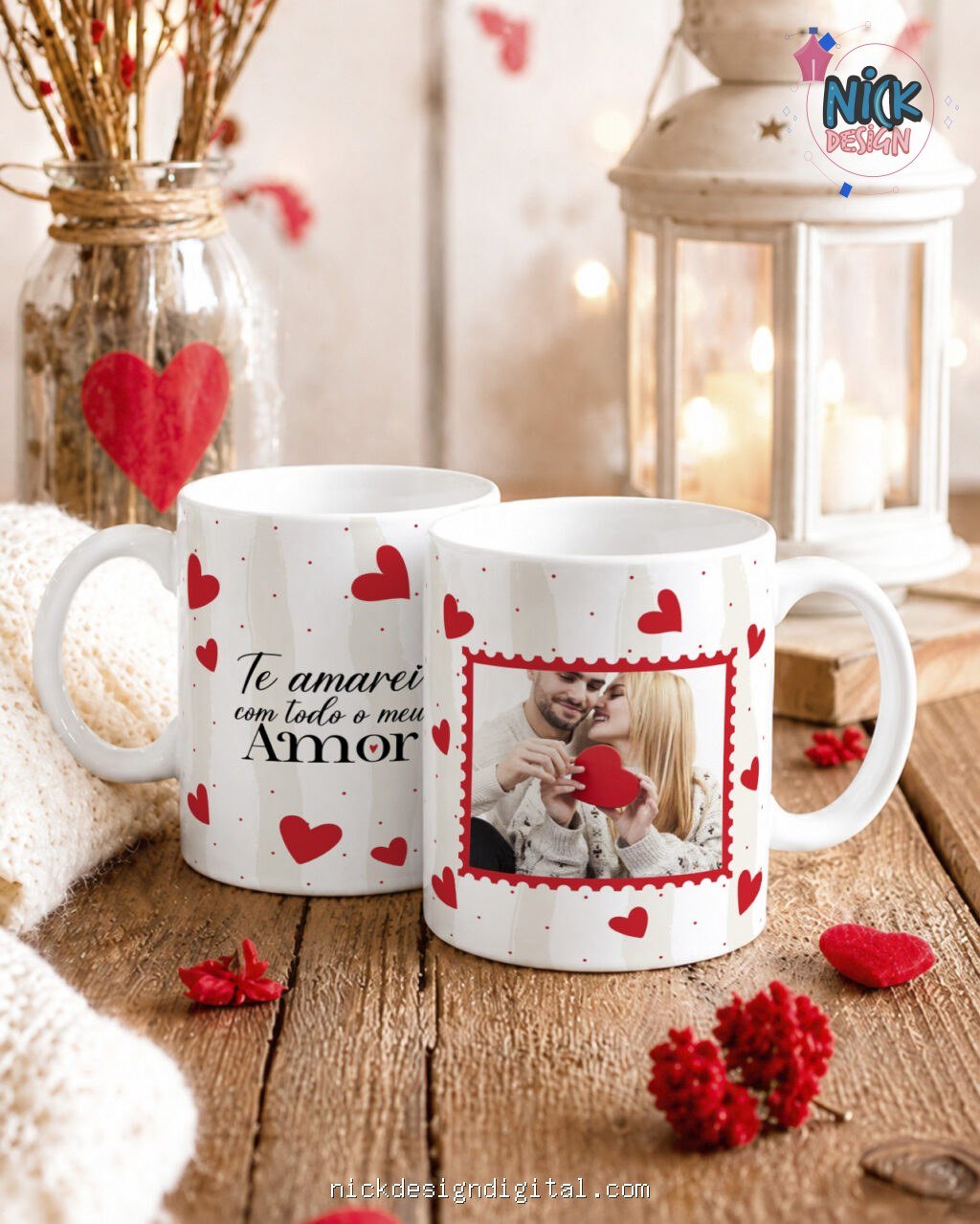 Namorados V7 COM FOTO - Artes para Caneca - Imagem 3