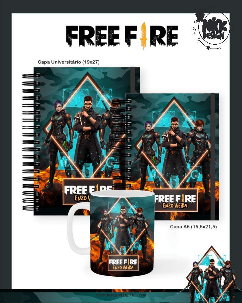 Freefire - Escolar Teen Adulto (Pamella)
