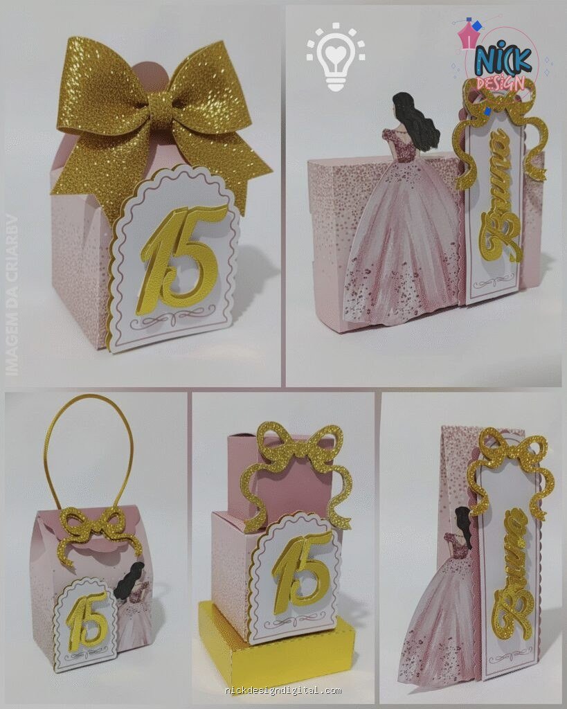 15 Anos Rosê Gold - Kit Festa Pronta