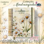 Caderno A5 Coleção Floral Margaridas