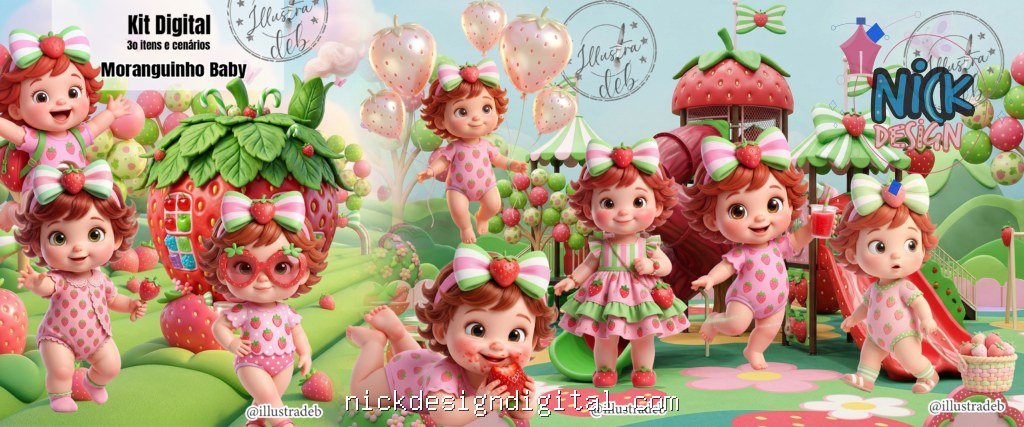Moranguinho Baby - Kit Digital - Imagem 1