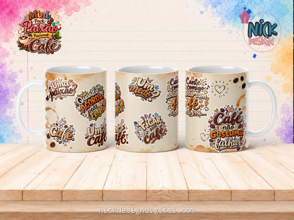 Mini Pack Paixão Nacional Café - Artes Canecas - Imagem 1