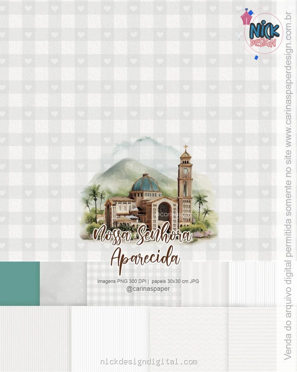 Ilustrações Nossa Senhora Aparecida 6 - Kit Digital (Carinas Paper) - Imagem 4
