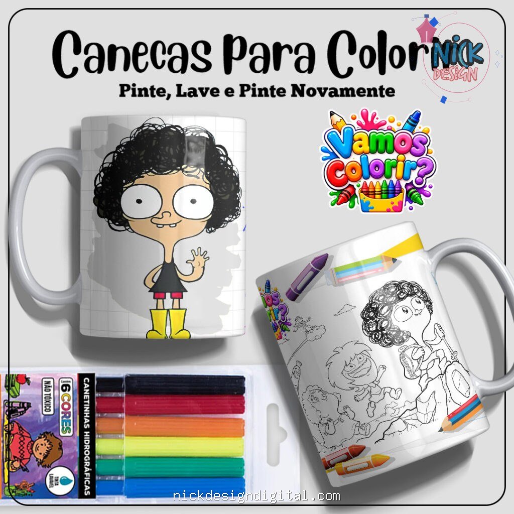 Coleção Dia das Crianças para colorir 2026 - Imagem 8