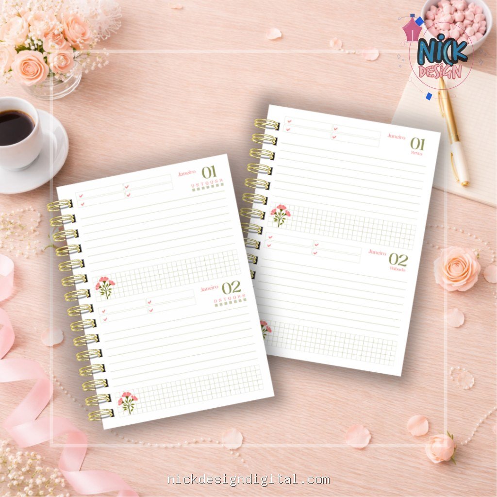 Combo Agendas 2027 – Laços e Flores - Imagem 9