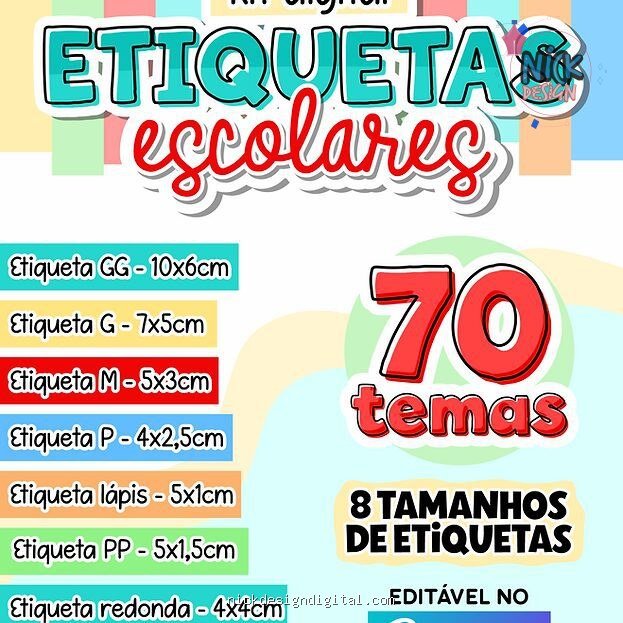 Etiquetas Escolares 2026 (Letterinhas)