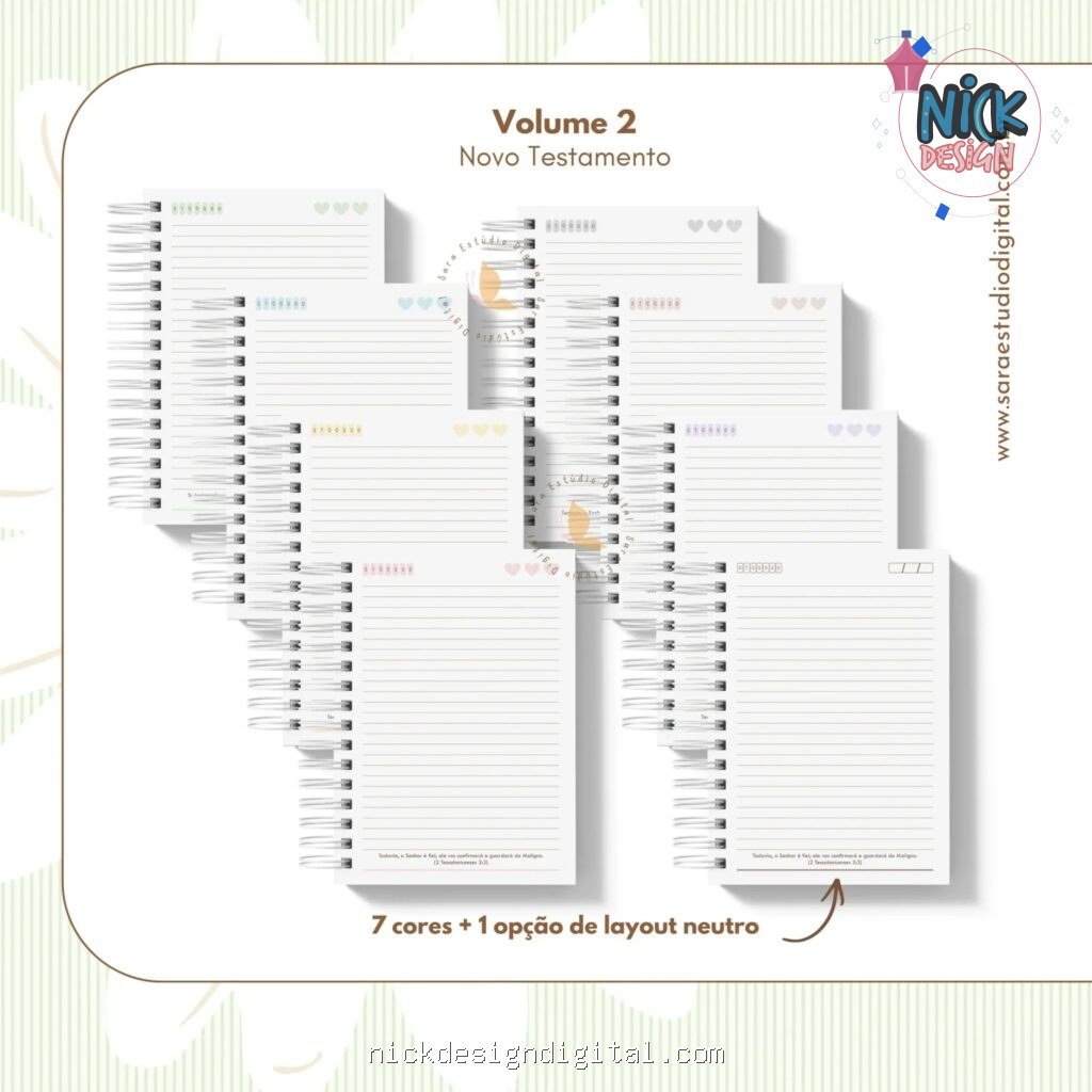 Evangélico - Caderno com versículos – Volume 1 e Volume 2 (Sara Estúdio) - Imagem 3