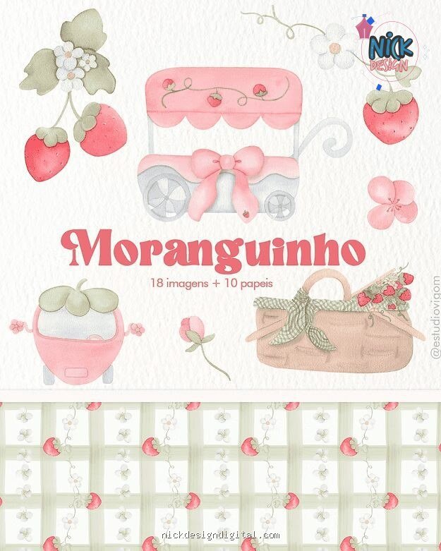 Moranguinho - Kit Digital - Imagem 1
