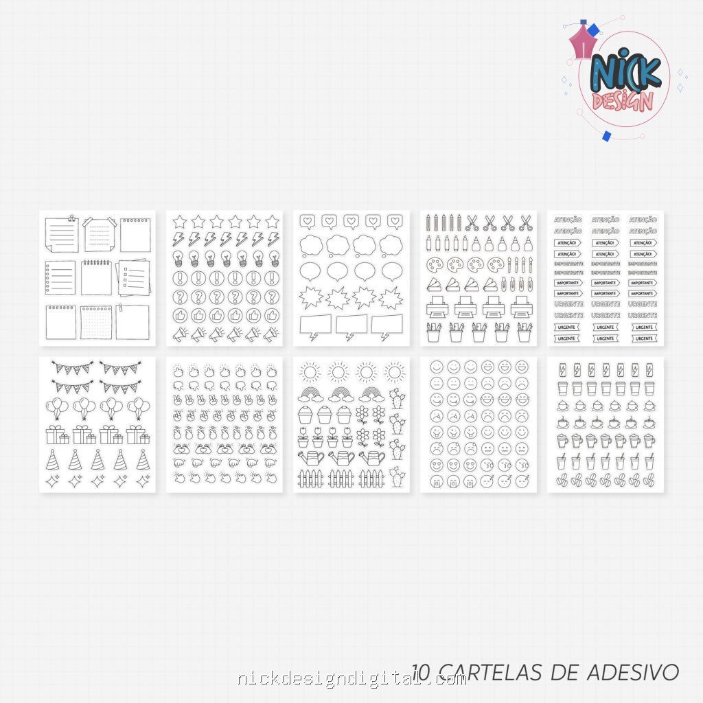 SUPER COMBO Planner Slim para Colorir 2026 (Nilmara) - Imagem 9