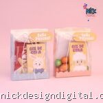 Duo Bolsinhas de Páscoa em Acetato com Kit para Colorir | Coelho e Cordeiro