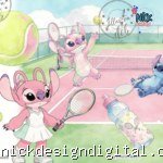 Stitch e Angel Tenis - Kit Digital
