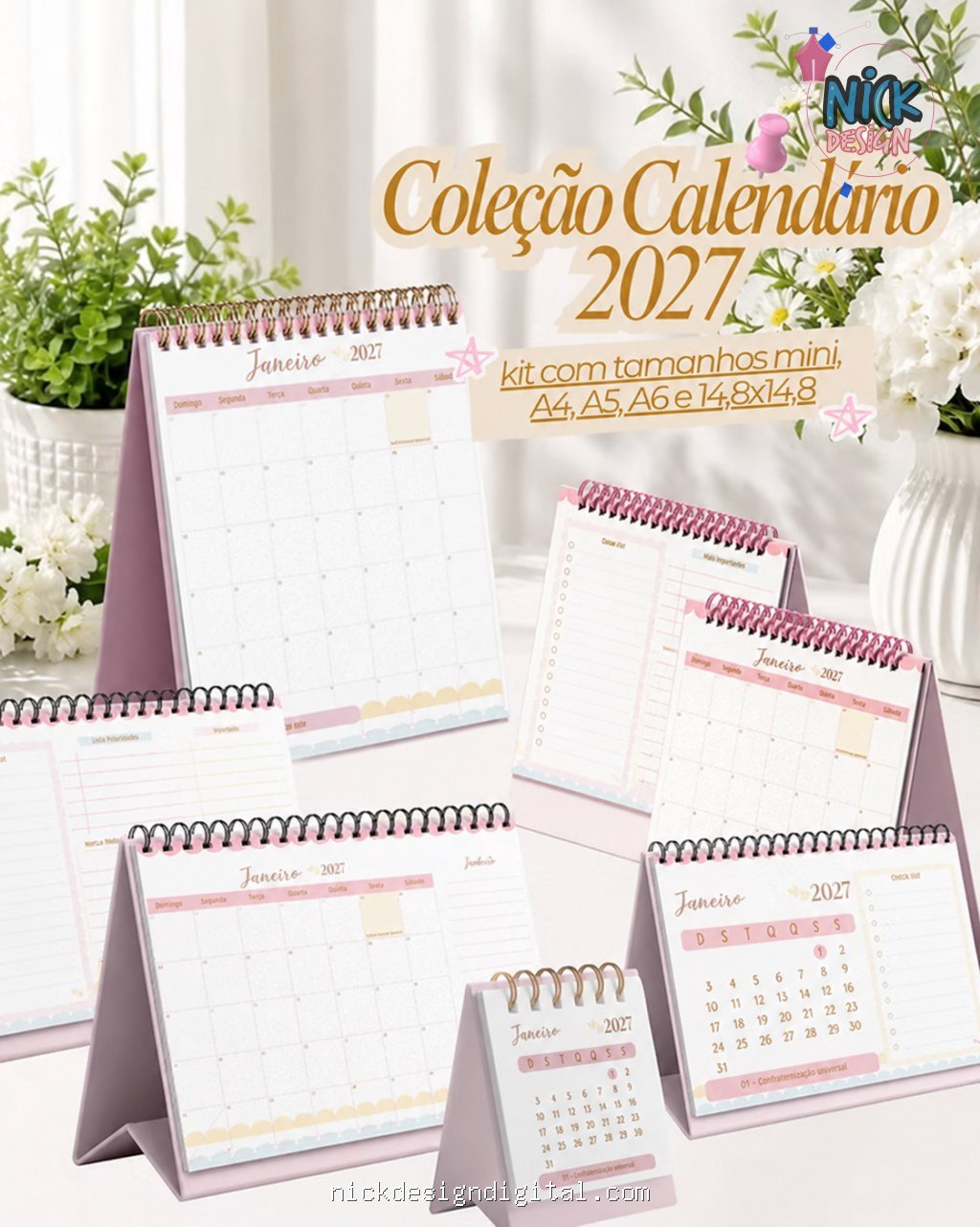 Coleção Calendário 2027 - Algodão Doce - Imagem 1