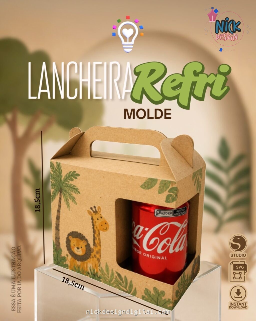 Maleta Lancheirinha com Refrigerante - Molde - Imagem 1