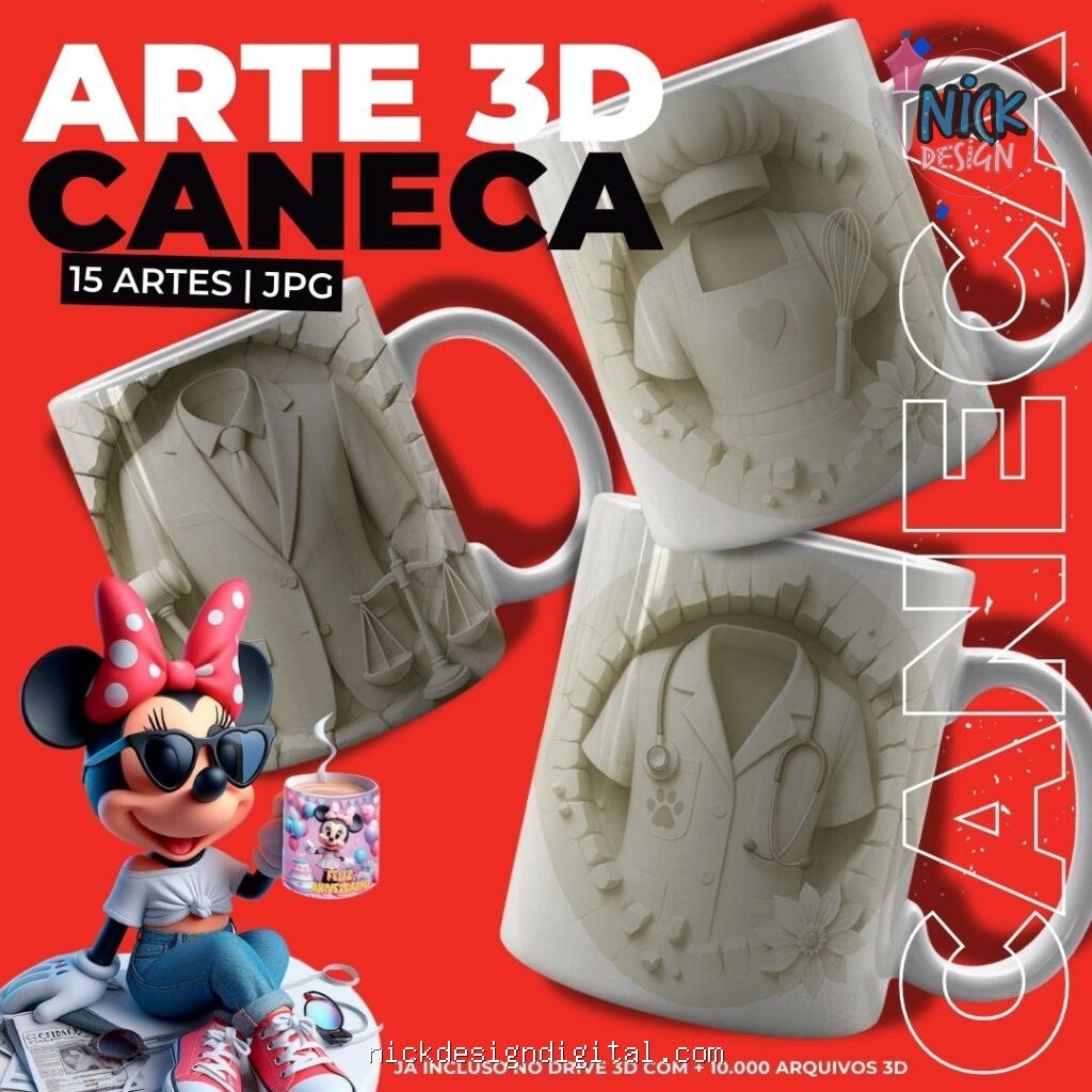 3D Profissões - Artes para Caneca - Imagem 1