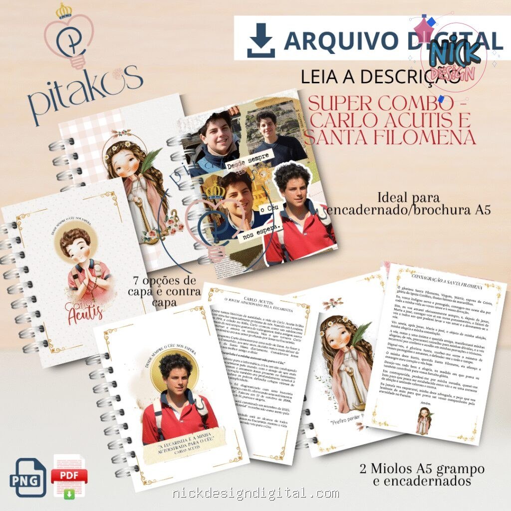 ANP – Super Combo Carlo Acutis e Santa Filomena (Pitakos) - Imagem 1