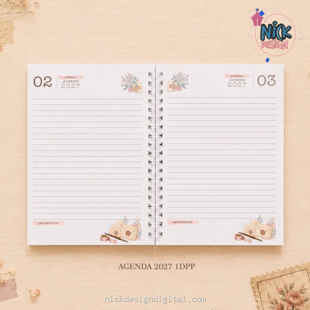 Coleção Cápsula – Cartas Vintage Agendas Caderno Bloquinho - Imagem 2