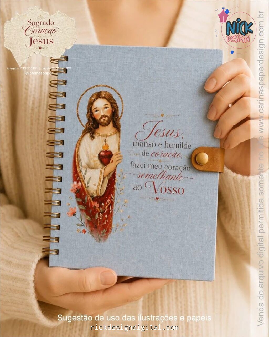 Ilustrações Sagrado Coração de Jesus 2 - Imagem 8