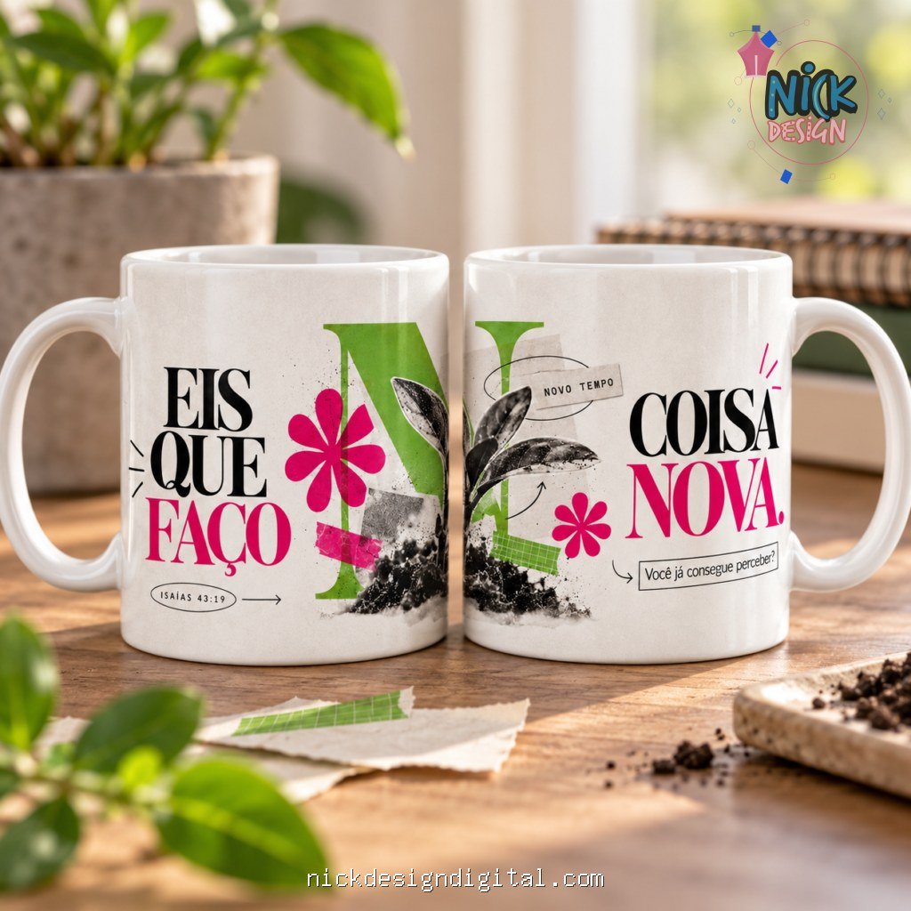 Coleção Fé que Renova - Artes Canecas - Imagem 2