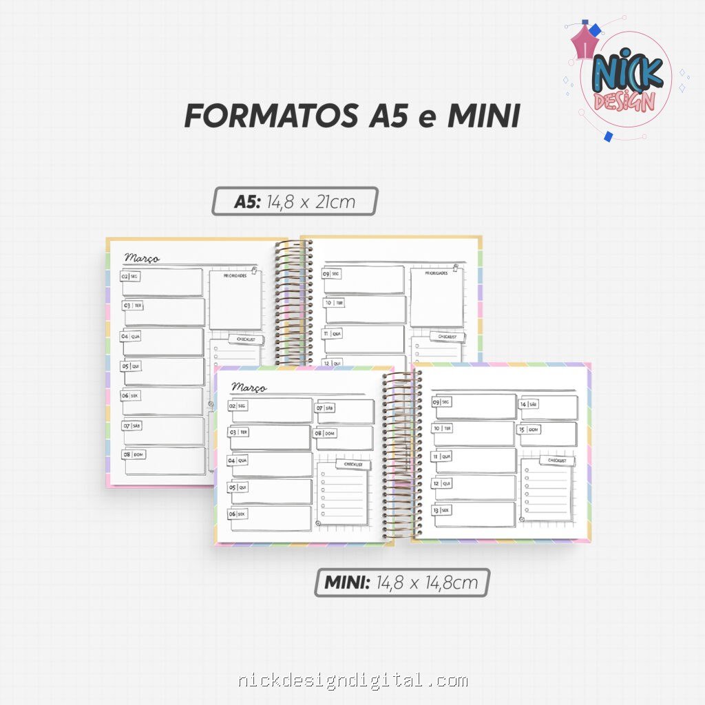 SUPER COMBO Planner Slim para Colorir 2026 (Nilmara) - Imagem 10