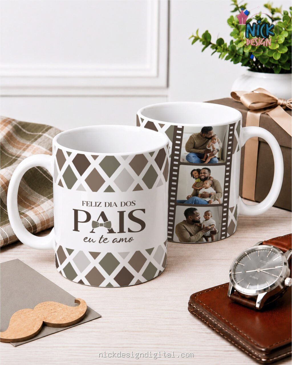 Dia dos Pais V6 COM FOTO - Artes para Canecas - Imagem 15