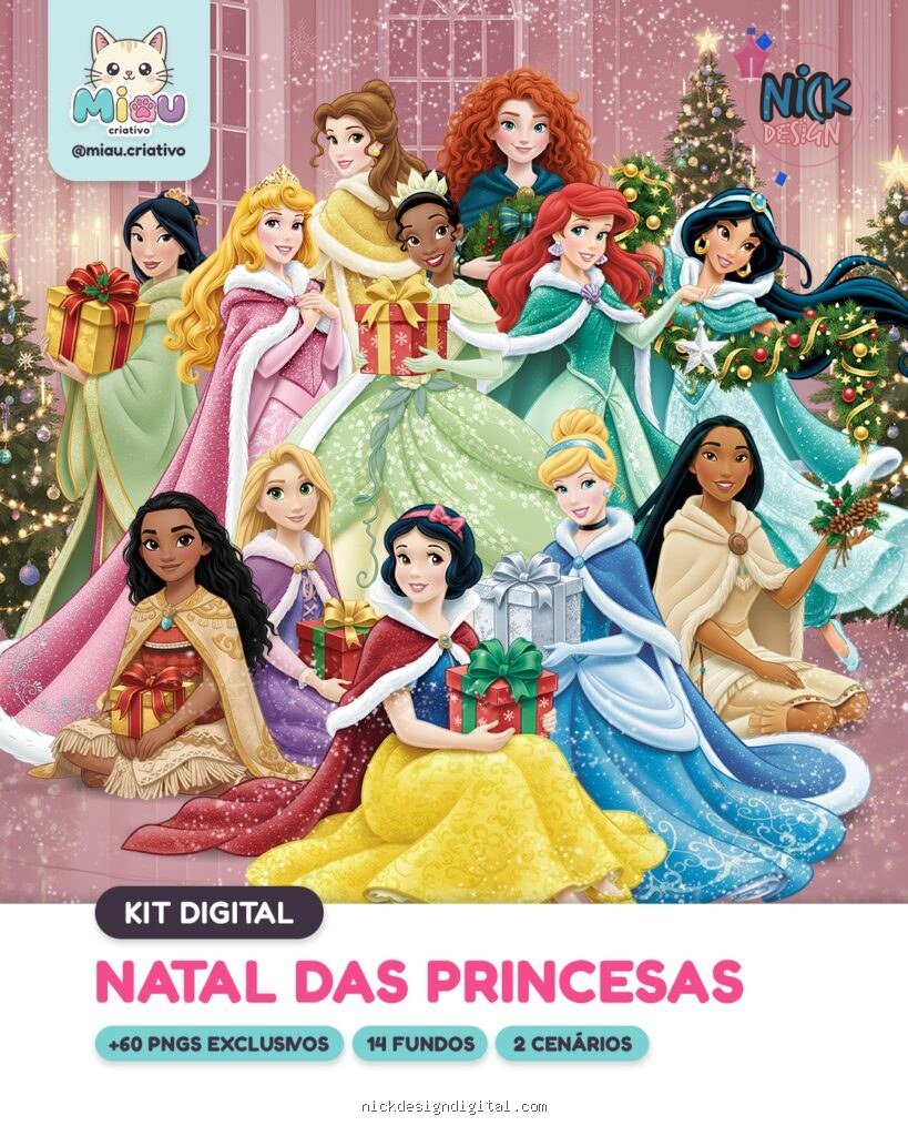 Natal das Princesas - Kit Digital