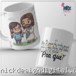 Deus tocou meu ombro - Arte Avulsa Caneca