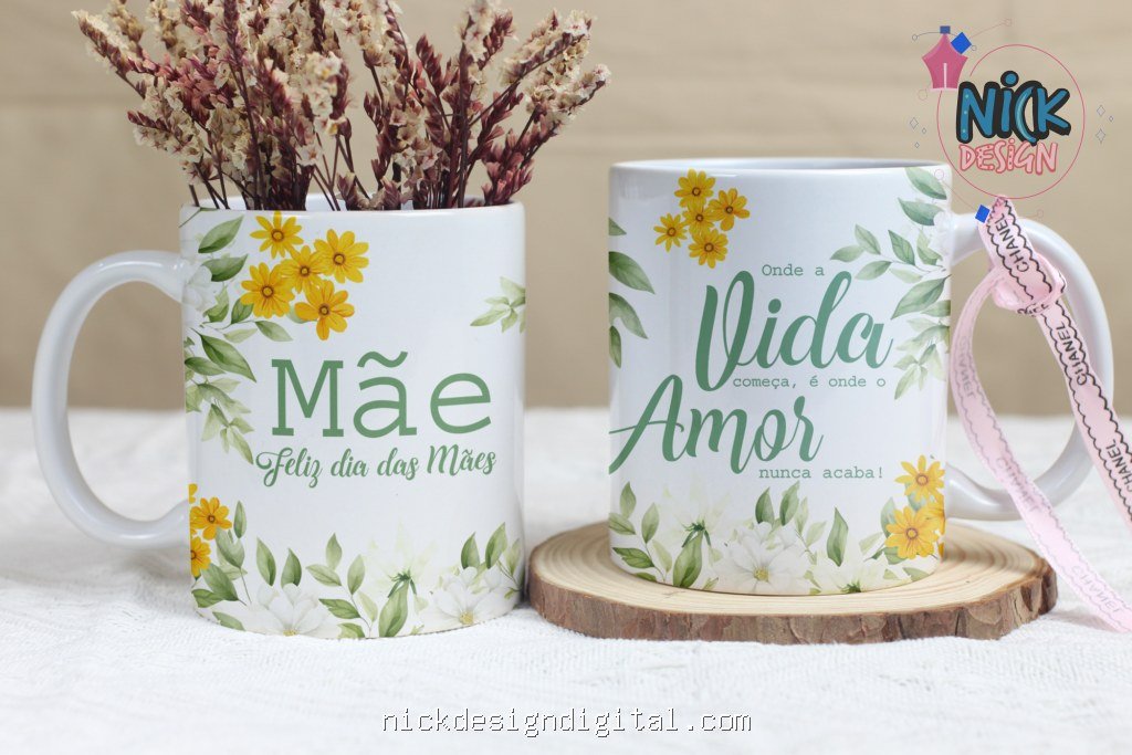 Mamãe Floral - Artes para Caneca - Imagem 1