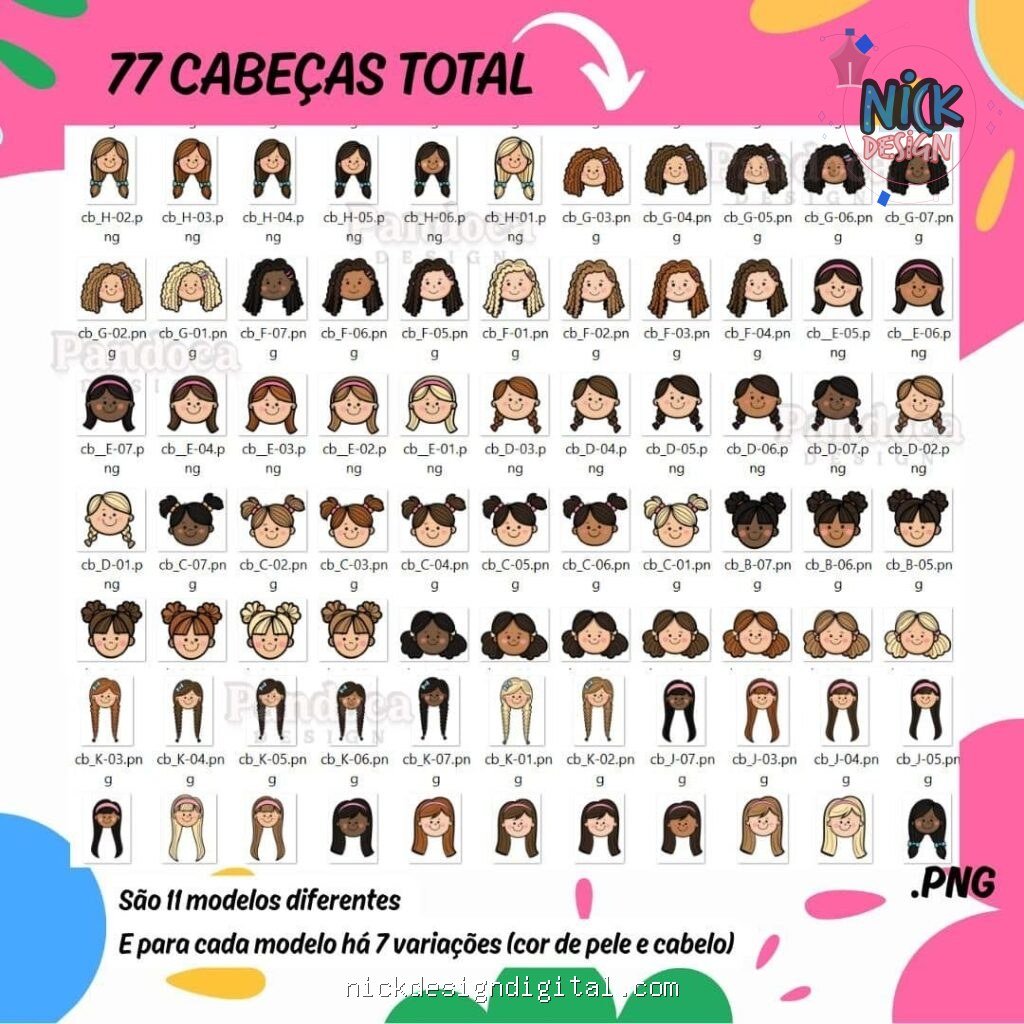 Bonequinhas Meninas - Kit Digital - Imagem 4