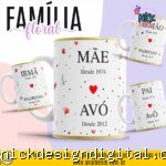 Família Floral - Artes para Caneca