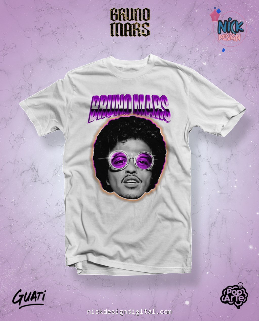 Bruno Mars - Artes para Camisetas - Imagem 1