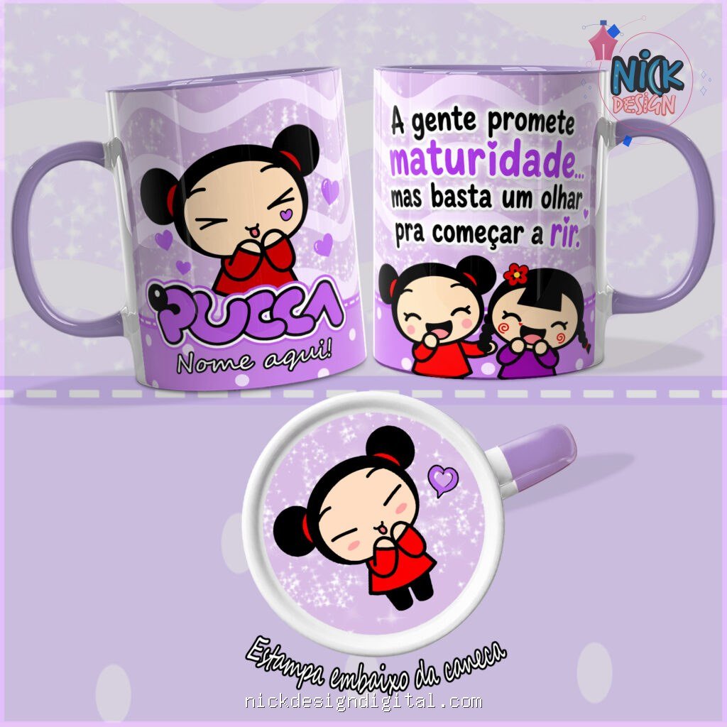Pucca Amigas + Estampa Exclusiva para o Fundo da Caneca - Imagem 4