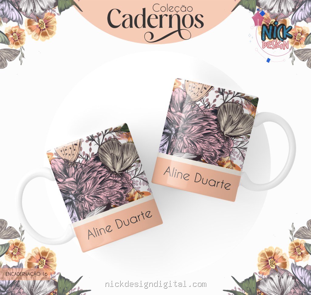 Caderno Floral Borboleta (Lina Criativa) - Imagem 2