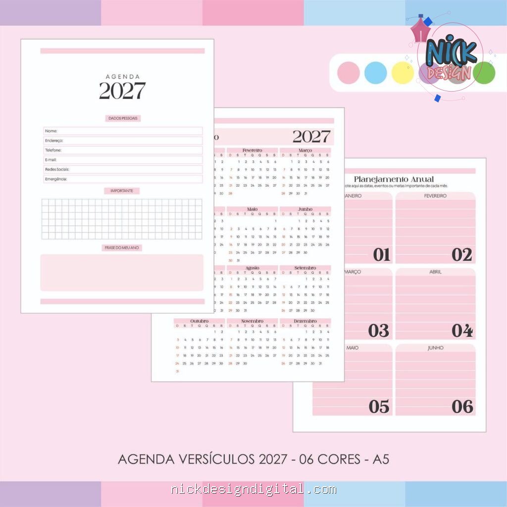 Agenda Versículos 2027 - 06 Cores - Imagem 4