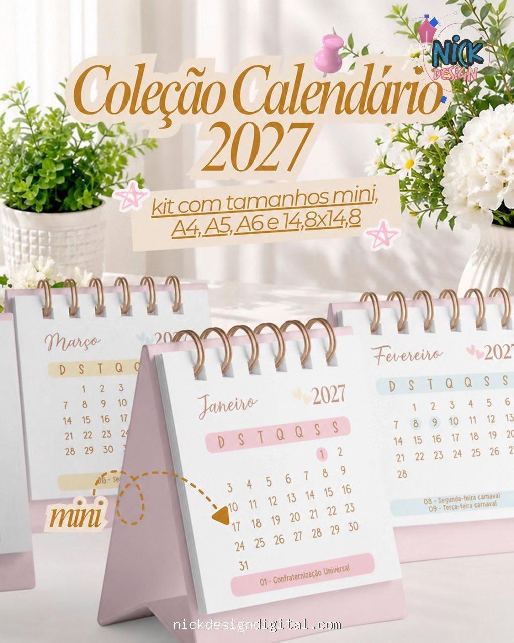 Coleção Calendário 2027 - Algodão Doce - Imagem 6