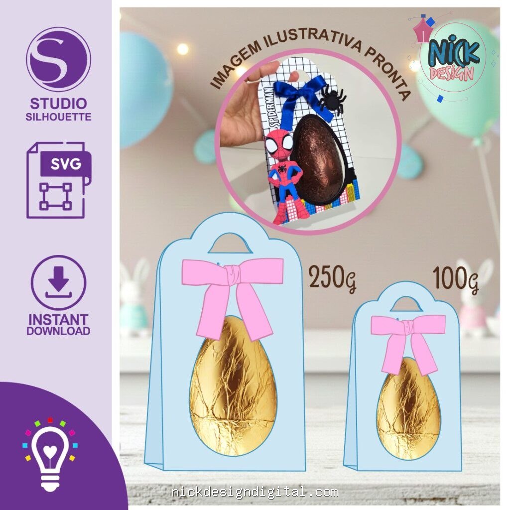 Suporte Ovo de Páscoa - Molde + Mockup