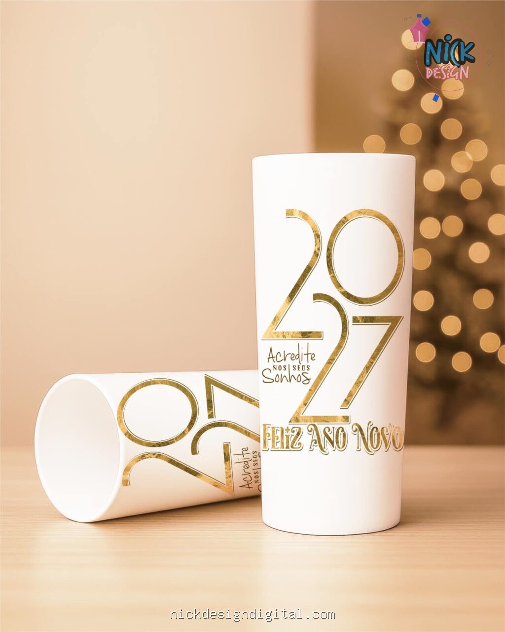Ano Novo 2027 V5 - Artes Copo Long Drink - Imagem 3