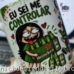 Eu sei me controlar heineken - Arte Avulsa Caneca