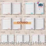 Combo Agendamentos 2027 + Perm. Datado + Perm. Não Datado Col. Vagalume (Amarantto)