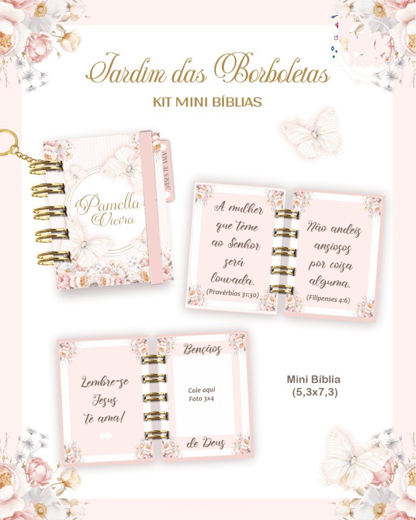 Jardim das Borboletas - Combo Mini Bíblias (Pamella)